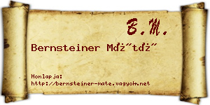 Bernsteiner Máté névjegykártya